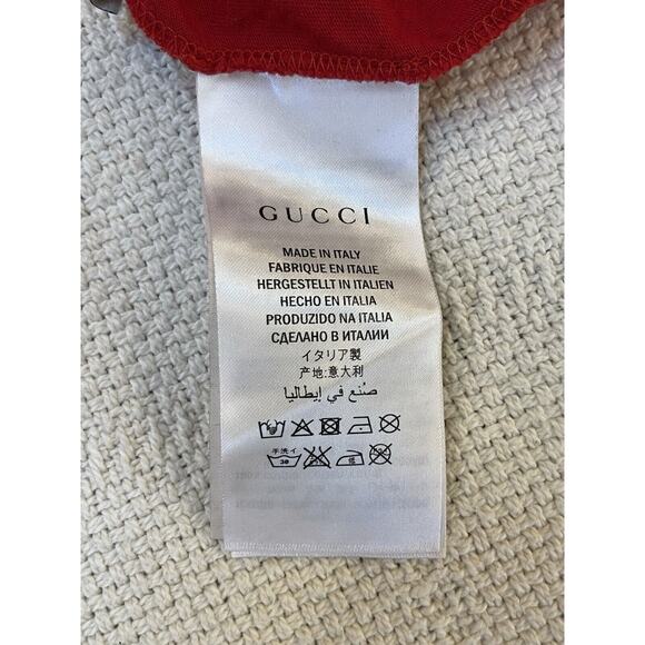 Authenticated Gucci Red L Aveugle Par Amour Tiger T Shirt Size Large - Picture 8 of 16